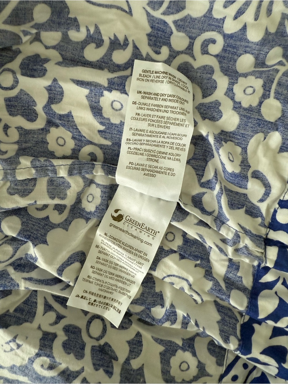 Boden Puff Sleeve Tiered Midi Dress 6 Blue Floral Cotton V Neck - Picture 11 of 11